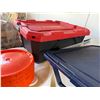 Image 5 : Multiple Plastic Containers w/ Some Lids, Misc Sizes & Drum Catania Canola Oil