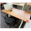Image 1 : Adjustable Height Desk 47" x 24" & Rolling Office Chair
