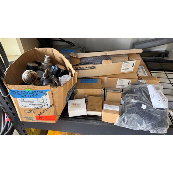 Multiple Boxes Gauges, Speedaire Filter/Regulator, Ball Valves, etc