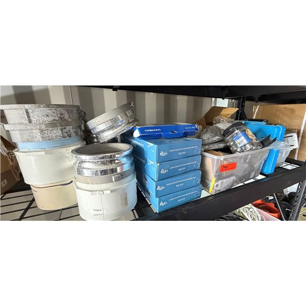 Multiple AQQA AQ-015 Aquarium Heaters, Digiland DL721-RB Tablet, Clamps, Gauges, Hardware, etc