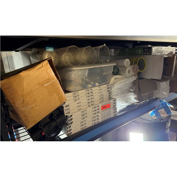 Multiple HDX 16" x 16" Pleated Air Filters, Cylindrical Water Filter Cartridges, etc