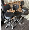 Image 1 : Qty 3 Rolling Chairs w/ Footrails