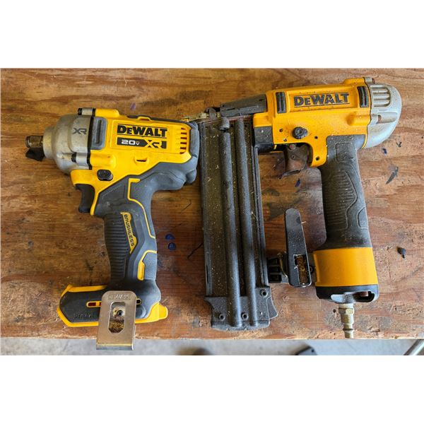DeWalt DCF891 Impact Wrench & DWFP12233 Brad Nailer (no batteries)