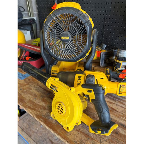 DeWalt DCE100 Blower, DCV501HTY2 Vacuum & DCE512 Fan (no batteries)