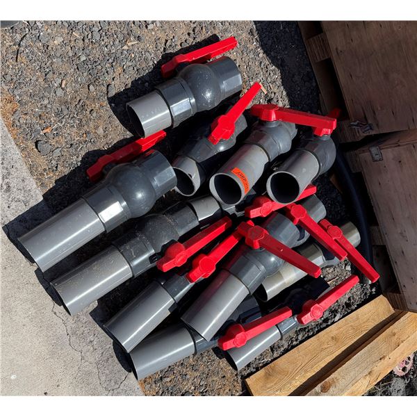 Qty 12 PVC 100mm Ball Valves