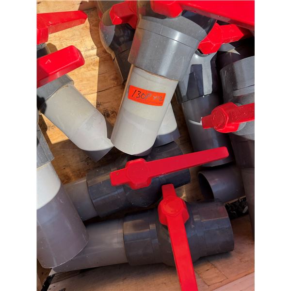 Qty 12 PVC 100mm Ball Valves