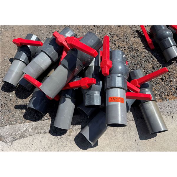Qty 12 PVC 100mm Ball Valves