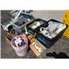 Image 1 : Multiple Bins PVC Pipe Fittings, P-Traps, Ball Valves, Clamps, Hardware, etc
