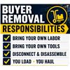 Image 1 : Buyer Removal Responsibilities – Read Before Bidding