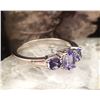 Image 6 : Genuine Tanzanite Mixed-Cut Three-Stone Ring .925