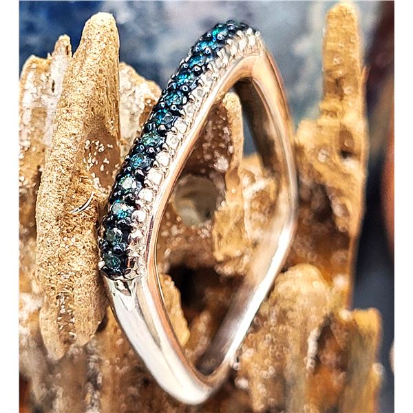 Blue Diamond Square Slide-Through Pendant