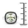 Image 8 : En Vogue Green Amethyst & Green Diamond Ring .925