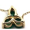 Image 7 : Emerald and 14K Clover Pendant -Trefoil, 3-Stone