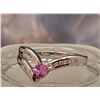 Image 2 : Pink Sapphire and Diamond Chevron Contour Ring