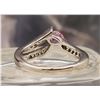Image 3 : Pink Sapphire and Diamond Chevron Contour Ring