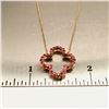 Image 10 : Open Design Ruby Quatrefoil Necklace