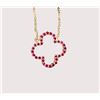 Image 3 : Open Design Ruby Quatrefoil Necklace