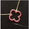 Image 4 : Open Design Ruby Quatrefoil Necklace