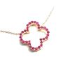 Image 5 : Open Design Ruby Quatrefoil Necklace
