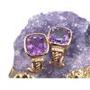 Image 3 : Cushion-Cut Amethyst and Diamond Earrings