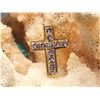 Image 4 : 14K Yellow Gold Cross with Genuine Tanzanite