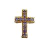 Image 9 : 14K Yellow Gold Cross with Genuine Tanzanite