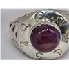 Image 9 : Celtic-Style Ruby Cabochon Sterling Silver Ring
