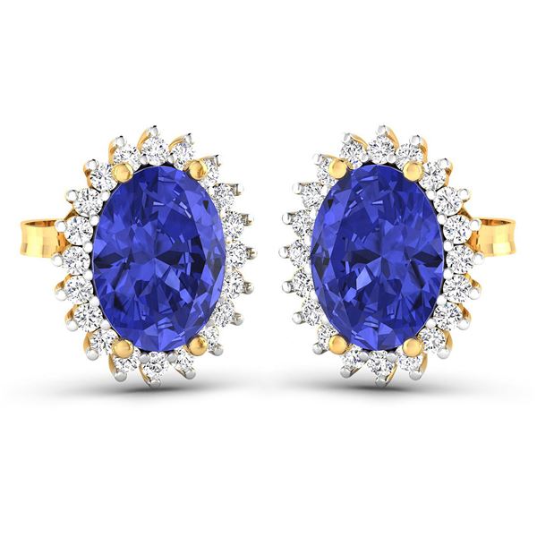 Tantalizing Tanzanite and Diamond Halo Earrings
