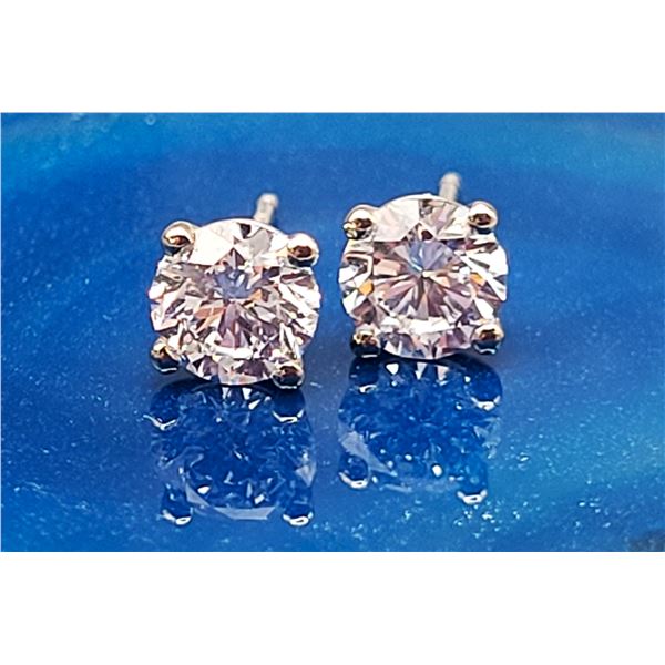 1.03 CTW Lab Diamond Solitaire Earrings 4P-Martini
