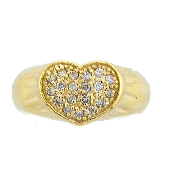 Classic Pave' Diamond Heart Ring