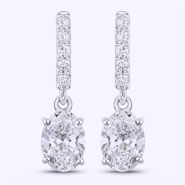 1.64 Carat Lab-Grown Diamond Platinum Earrings