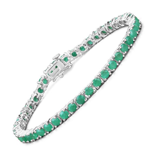 7.48 CTW Emerald Eternity, Tennis, Line Bracelet