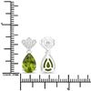 Image 7 : Peridot and LG Diamond Dangle Earrings Pear-Cut
