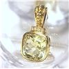 Image 1 : Designer-Inspired Lemon Quartz and Diamond Pendant