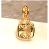 Image 3 : Designer-Inspired Lemon Quartz and Diamond Pendant