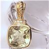 Image 5 : Designer-Inspired Lemon Quartz and Diamond Pendant