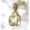 Image 6 : Designer-Inspired Lemon Quartz and Diamond Pendant