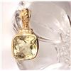 Image 7 : Designer-Inspired Lemon Quartz and Diamond Pendant