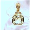 Image 8 : Designer-Inspired Lemon Quartz and Diamond Pendant