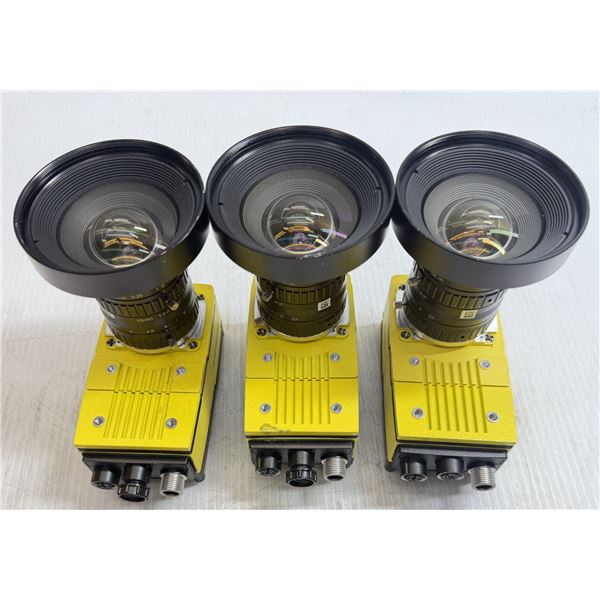 (3) Cognex Model R00064 / #821-10210-1R / #IS9912M-373-50 / #1000000386 Cameras