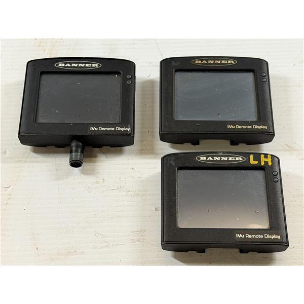Lot of (3) Banner iVu Remote Displays