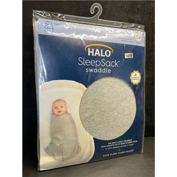 HALO SleepSack Baby Swaddle (Size S - Fits 3-6 Months) Grey - TOG 1.5 - Brand New!