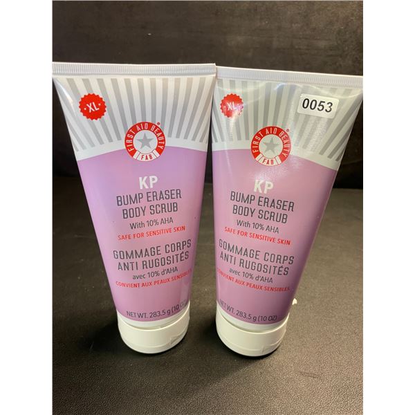 Lot of 2 FirstAidBeauty KP Bump Eraser Body Scrubs for Sensitive Skin (10oz) with 10% AHA - New