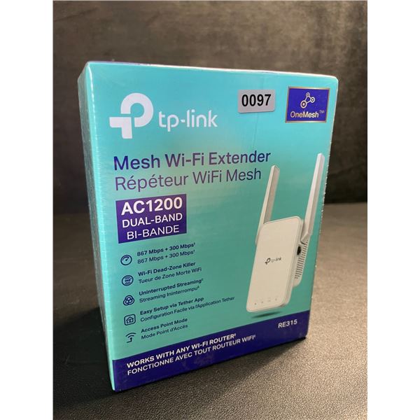TP-Link AC1200 Mesh Wi-Fi Extender/WiFi Booster - Works with Any WiFi Router - New Sealed!