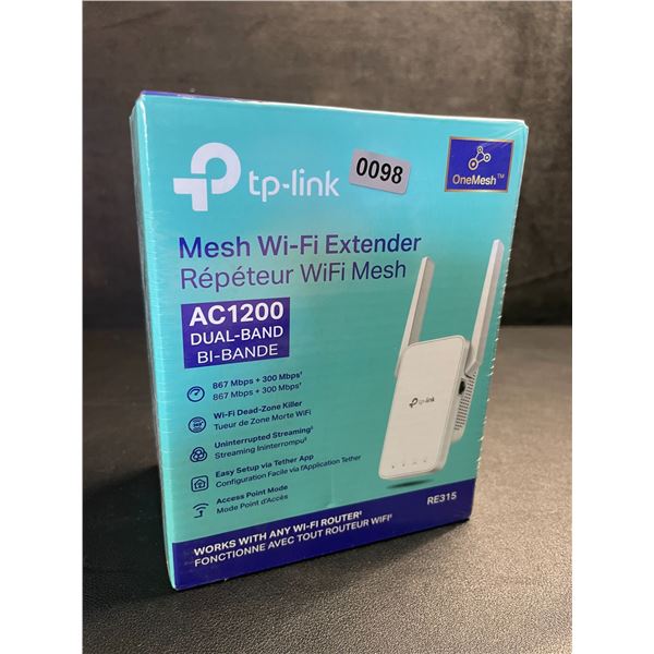 TP-Link AC1200 Mesh Wi-Fi Extender/WiFi Booster - Works with Any WiFi Router - New Sealed!
