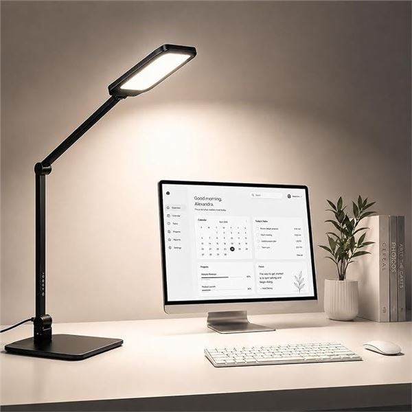NS LED Desktop Video Conference Light/Desk Lamp for Video Calls; 3000-5000K w/ Remote - New
