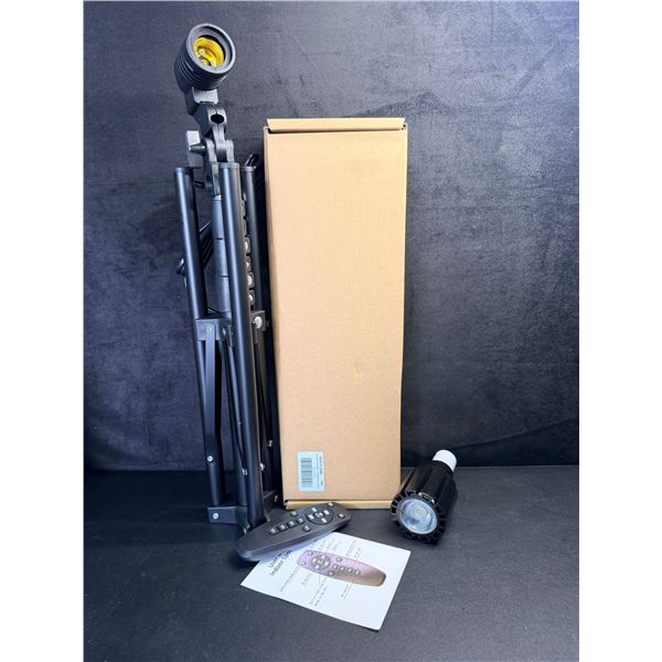 Indoor/Outdoor LED Spotlight Lamp with Extendable Tripod and Remote Control - New
