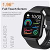 Image 2 : Smart Watch/Fitness Tracker 1.9" HD Screen, 113+ Sport Modes, IP68 Waterproof, Sleep/Heart Monitor