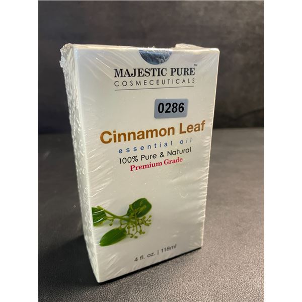 Majestic Pure Cosmeceuticals Cinnamon Leaf Essential Oil (118ml) - New Sealed