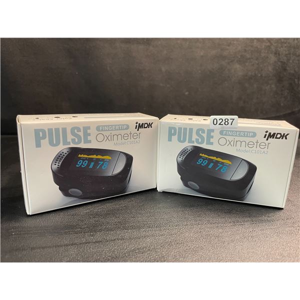Lot of 2 IMDK Fingertip Pulse Oximeters (Model: C101A2) Measures Blood Oxygen/Pulse Rate - New